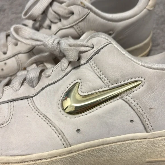 Nike WMNS Air Force 1 '07 Premium LX Cream and Gold Sneakers - Picture 4 of 10